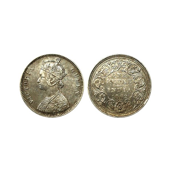 Victoria Queen, Silver Rupee, 1862