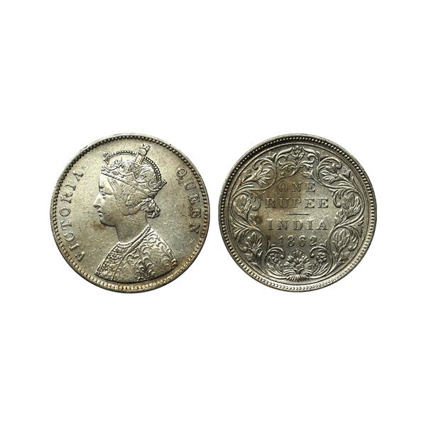 Victoria Queen, Silver Rupee, 1862