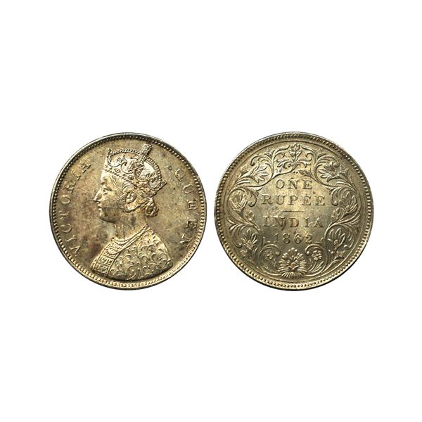 Victoria Queen, Silver Rupee, 1862