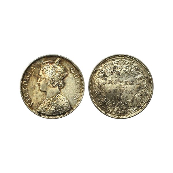 Victoria Queen, Silver Rupee, 1862