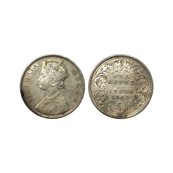 Victoria Queen, Silver Rupee, 1862