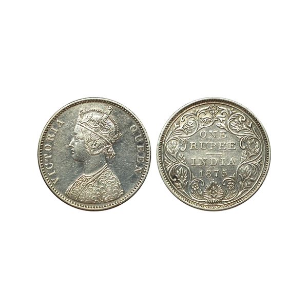 Victoria Queen, Silver Rupee, 1875