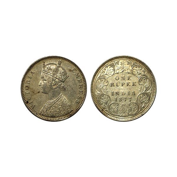 Victoria Empress, Silver Rupee, 1877