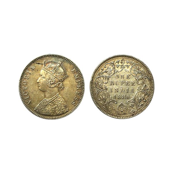 Victoria Empress, Silver Rupee, 1880