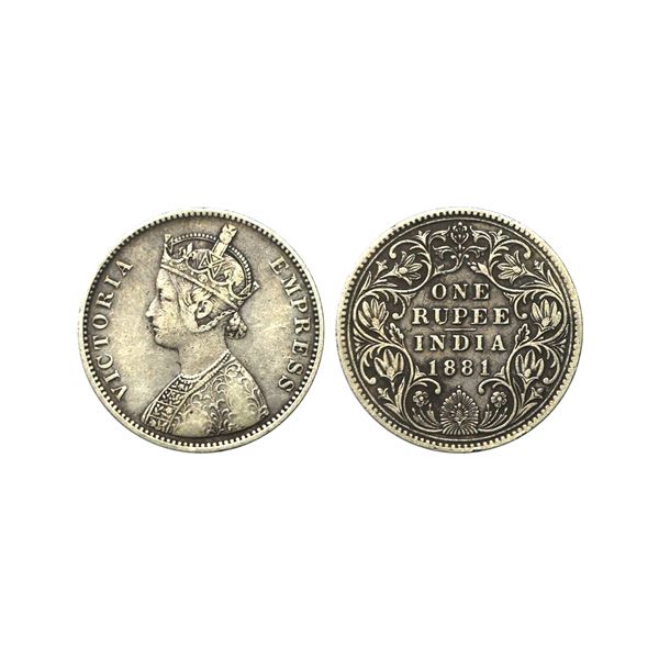Victoria Empress, Silver Rupee, 1881