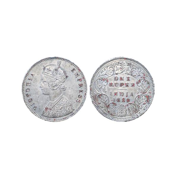 Victoria Empress, Silver Rupee,1882