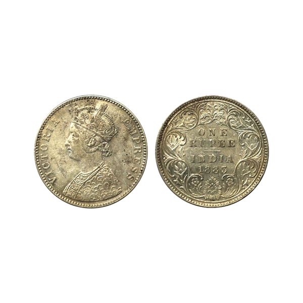 Victoria Empress, Silver Rupee, 1883