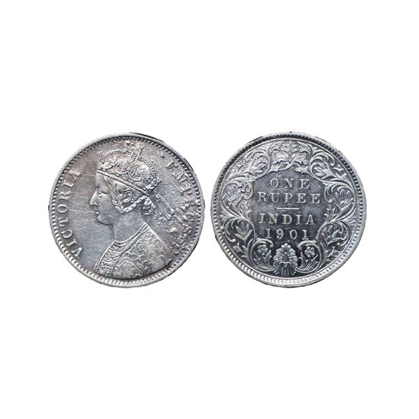 Victoria Empress, Silver Rupee,1901