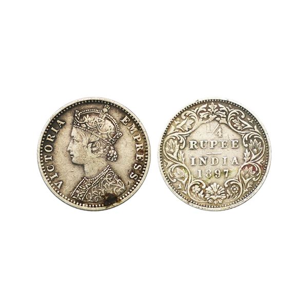 Victoria Empress, Silver 1/4 Rupee, 1897