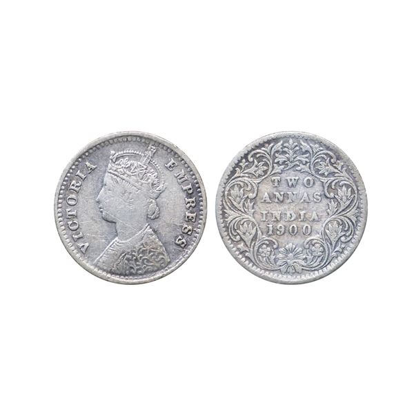 Victoria Empress, Silver 2 Annas, 1900