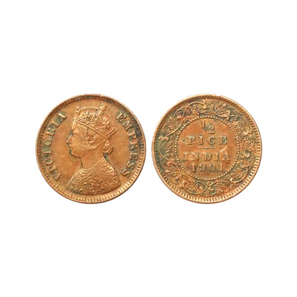 Victoria Empress, Copper 1/2 Pice, 1901