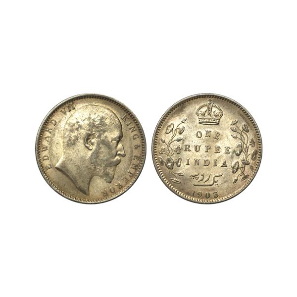 Edward VII,  Silver Rupee, 1903,