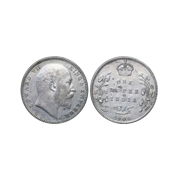 Edward VII, Silver Rupee,1906