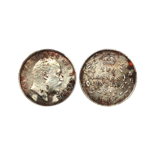 Edward VII, Silver 2 Annas, 1903