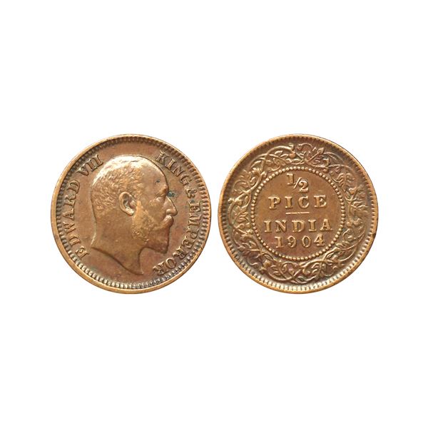 Edward VII, Copper 1/2 Pice, 1904