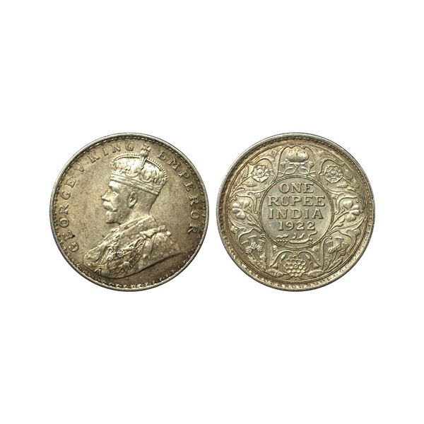 George V, Silver Rupee, 1922, Bombay mint, about uncirculated, very rare.