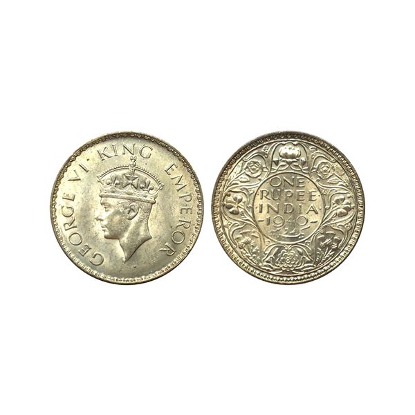 George VI, 52% Silver Rupee, 1940