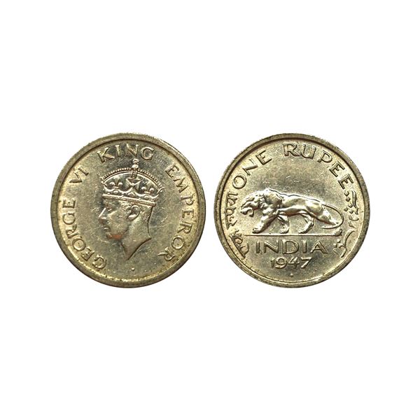 George VI, Nickel Rupee, 1947