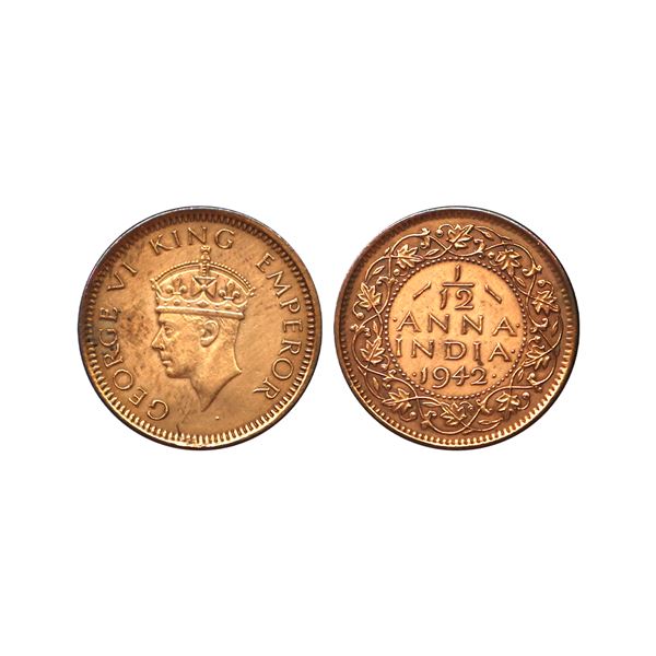 George VI, Bronze 1/12 Anna, 1942