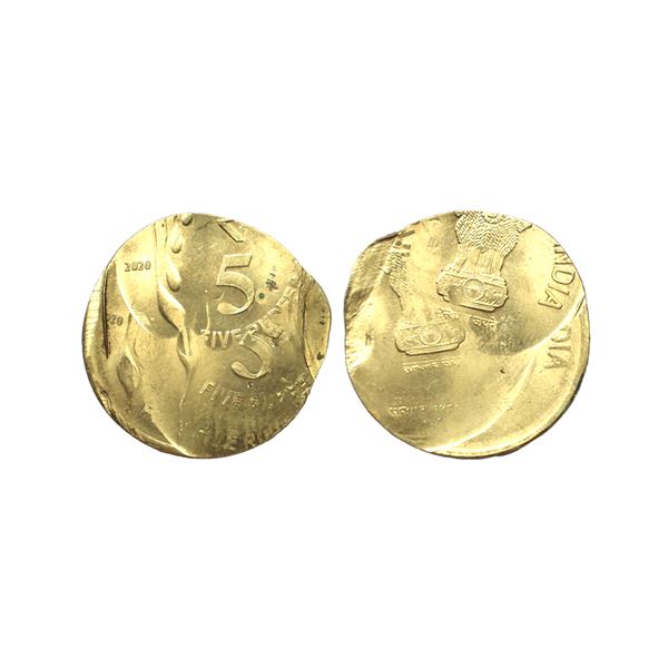 5 Rupees, Nickel-Brass, 2020 Calcutta Mint