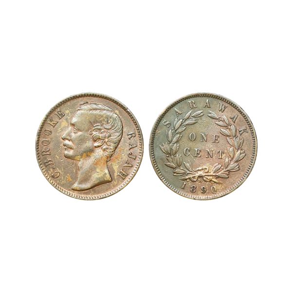 Sarawak, Copper 1 Cent, Charles Brooke Rajah, 1890