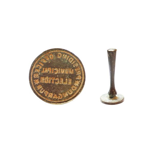 Indian Princely State, Dungarpur State, Municipal Election, Presiding Officer Stamp, 25.67 gms