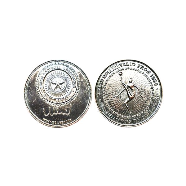 Silver Token of indian Footbool Associsation West Banghal by hony secretary in year 1794,32.30gms