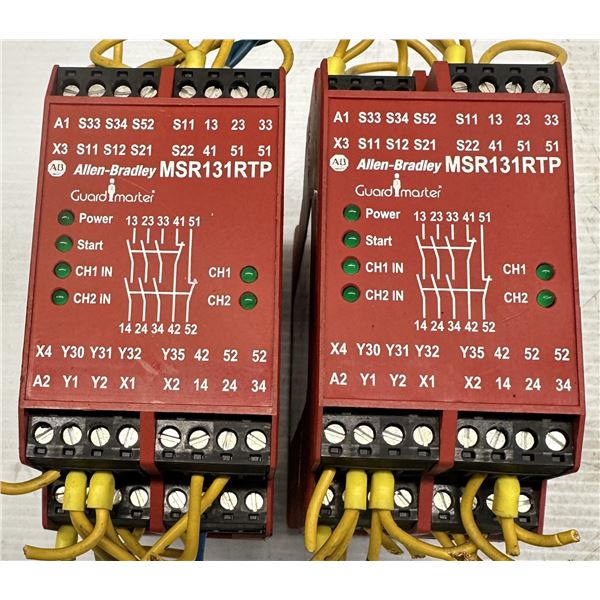 (2) Allen Bradley #440R-C23139 Safety Relays