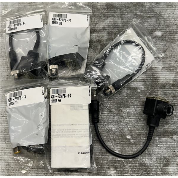 (6) Allen Bradley #42EF-P2MPB-F4 Sensor Eyes