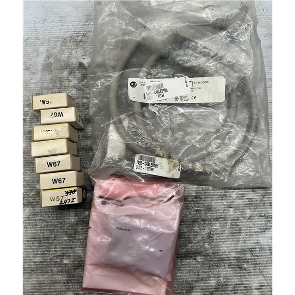 Lot of Misc. Allen Bradley Cables, Heater Elements & Memory Card