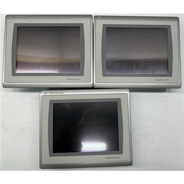 (3) Allen Bradley #2711P-T10C22D9P Panelview Plus 7 Touch Screens