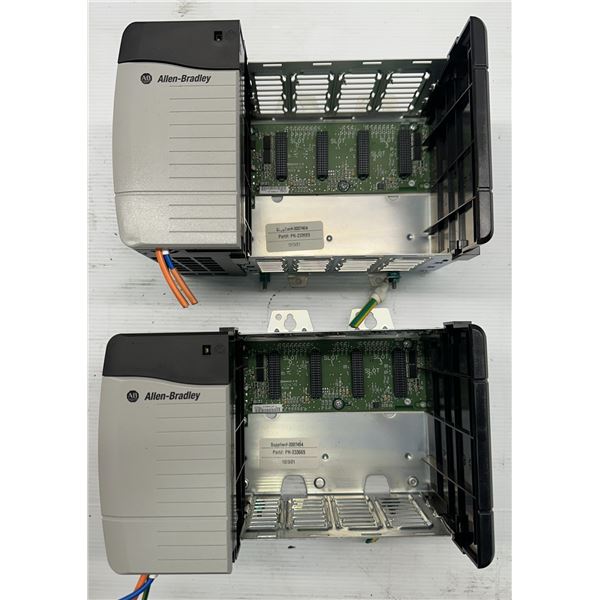 (2) Allen Bradley #1756-A4 / 4-Slot Chassis w/1756-PB50 Power Supplies