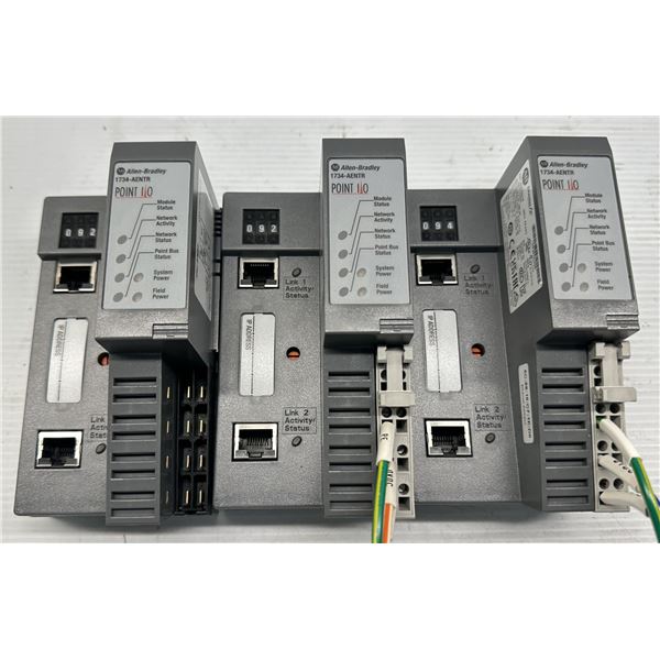 (3) Allen Bradley #1734-AENTR Dual Port Ethernet IP Adapters