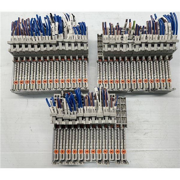 Lot of (38) Allen Bradley #1734-MB Mounting Base w/#1734-RTBS Terminal Blocks