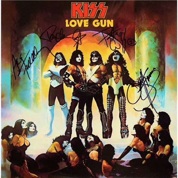 Kiss signed Love Gun album