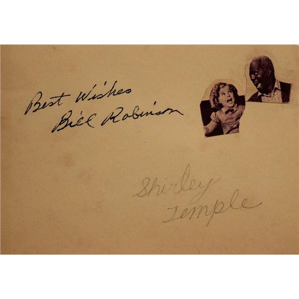 Shirley Temple & Bill Robinson signature slip