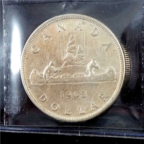 CANADA - $1 1948 Key-date CCCS AU-50