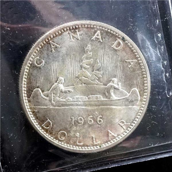 CANADA - $1 1966 MS-66 ICCS large beads