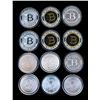 Image 2 : MONDE - Lot de 12 onces d'argent Bitcoins et Freedom