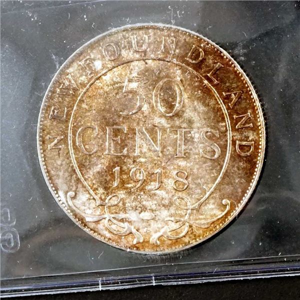 TERRE-NEUVE - 50 cents 1918 MS-64