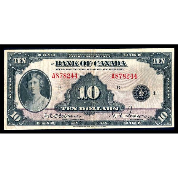 BANQUE DU CANADA - $10 1935 Osborne Towers English BC-7 BCS VF-25
