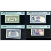 Image 1 : THAILANDE - Lot de 4 billets grades PMG