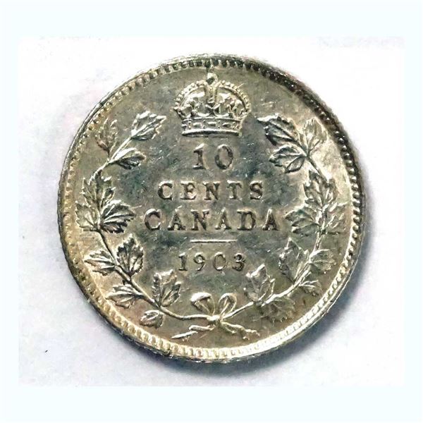CANADA - 10 cents 1903 CCCS AU-50
