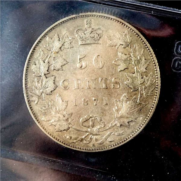 CANADA - 50 cents 1871-H - CCCS VF-30