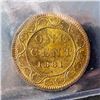 Image 1 : CANADA - 1 cent 1881-H rouge & brun obverse 1 CCCS MS-64