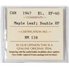 Image 5 : CANADA - $1 1947 Maple leaf double HP - ICCS EF-40