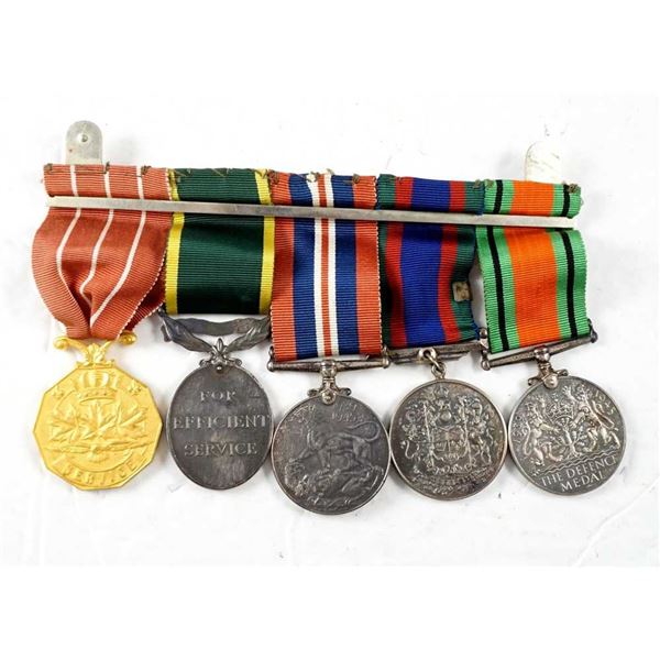 CANADA - Lot de 5 mEdailles militaires QMS D.F BUCHAN