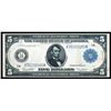 Image 1 : USA - $5 1914 Federal Reserve Note 1914 certifiE Legacy VF-35