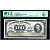 Image 3 : CANADA - La Banque Nationale Quebec $100 1922 SPECIMEN CCC UNC-63