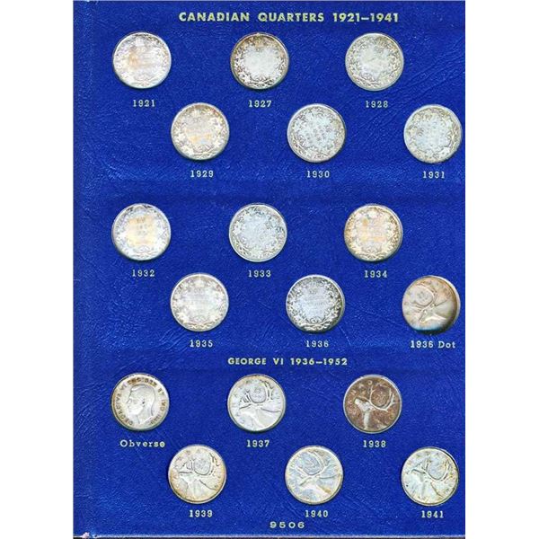 CANADA - Collection de 44 x 25 cents 1921-1971